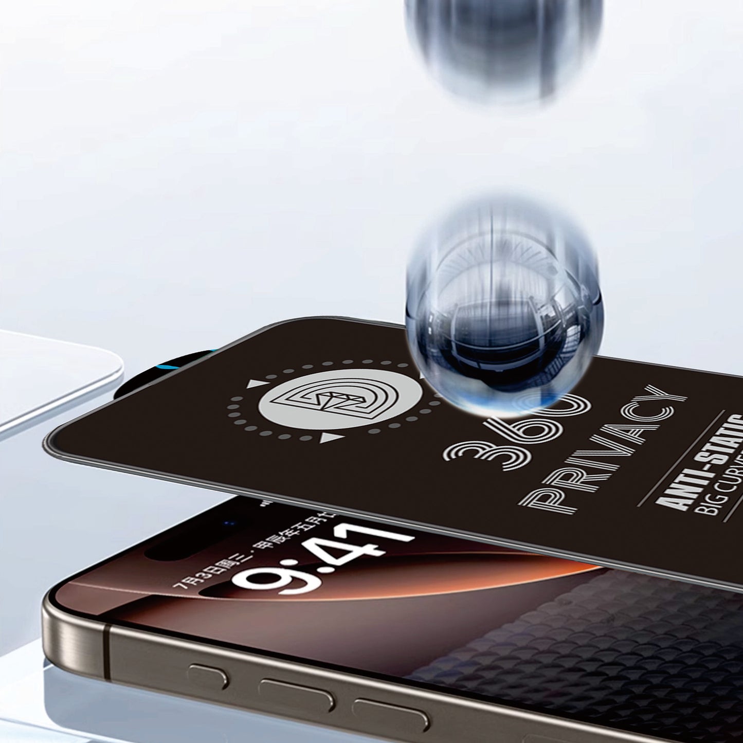 Privacy schermbeschermfolie OEM 360 voor Samsung Galaxy A37 5G, gehard glas, volledige lijm