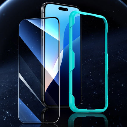 Schermbeveiligingsfolie ESR voor Apple iPhone 16 Pro Max, Gehard Glas, Volledige Lijm, Set van 2 stuks, Zwart