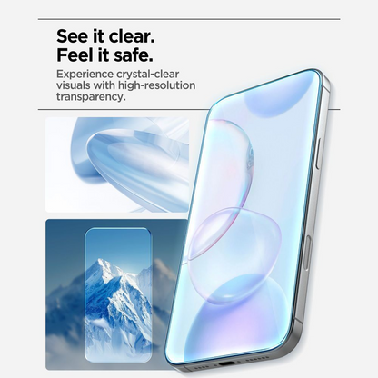 Beschermfolie Scherm Spigen GlastR Align Master Slim voor Apple iPhone 17 Pro Max, Gehard Glas, Volledige Lijm, Set van 3 stuks AGL10099