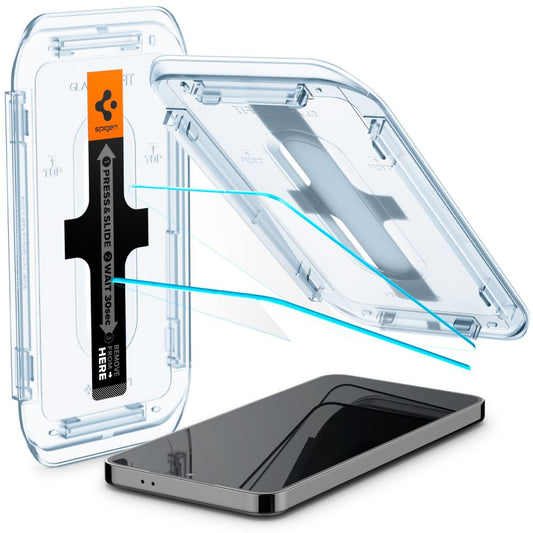 Beschermfolie Spigen GlastR EZ FIT voor Samsung Galaxy S25+ S936 / S24+ S926, Gehard Glas, Volledige Lijm, Set van 2 stuks AGL07432
