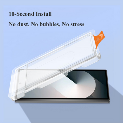 Lereach Buiten Scherm Beschermfolie voor Samsung Galaxy Z Fold8 Ultra F976 / Z Fold7 F966, Gehard Glas, Volledige Lijm, Zwart