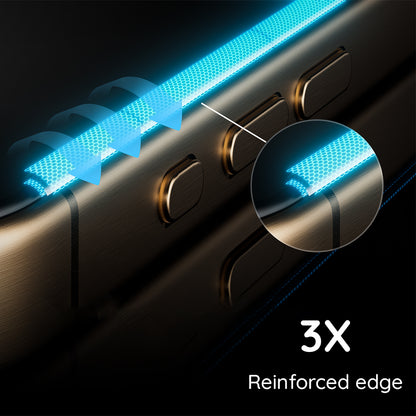 Anank 3X Reinforced Screen Protector Film for Apple iPhone 17e / 16e / 14 / 13 Pro, Tempered Glass, Full Glue, 2.5D, Black