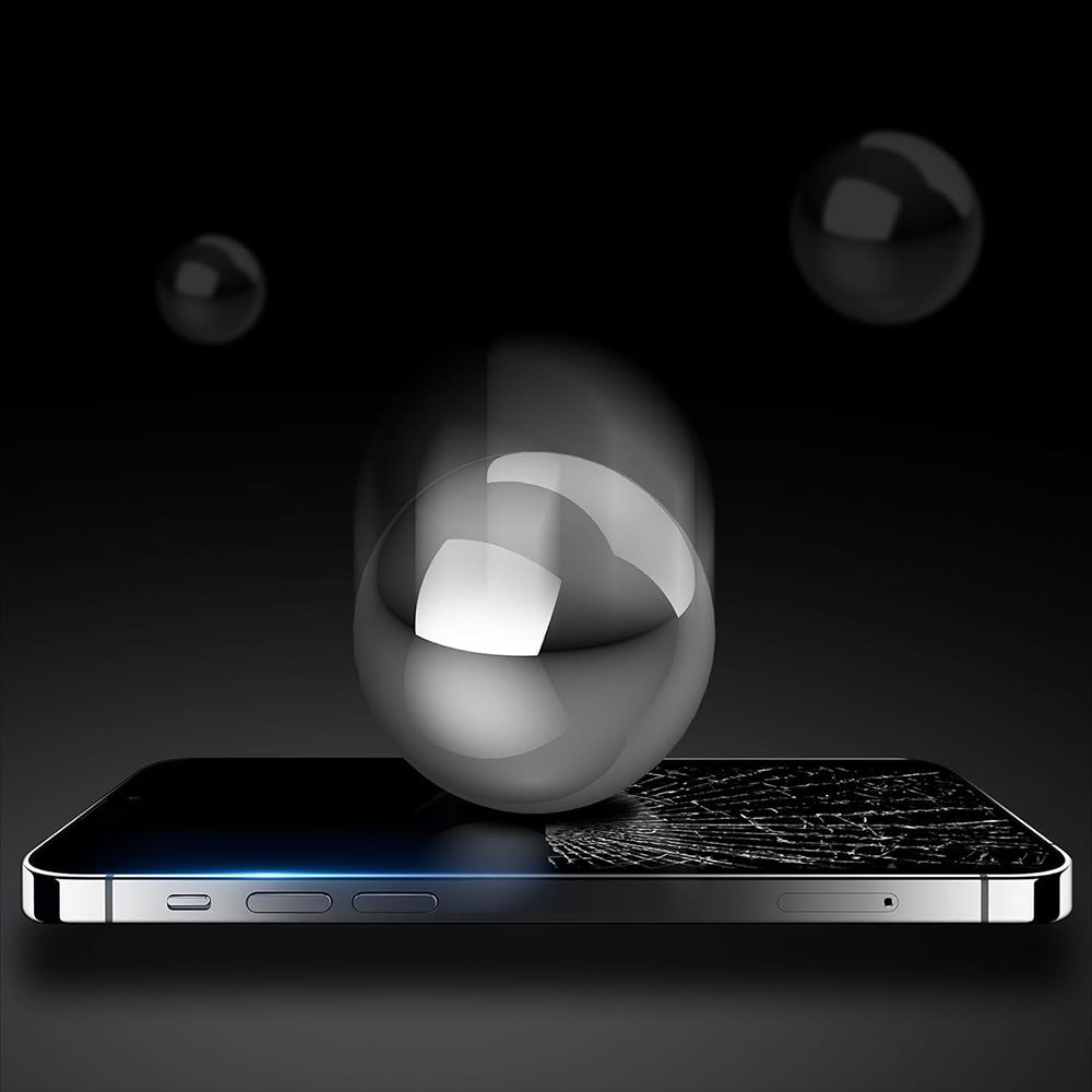 Anank 5X Versterkte Anti-Crack Beschermfolie voor Apple iPhone 17 Pro, Gehard Glas, Volledige Lijm, 3D, Zwart