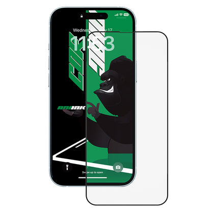 Anank 5X Versterkte CG Screen Protector voor Apple iPhone 15 Pro Max, Gehard Glas, Volledige Lijm, 2.5D, Zwart