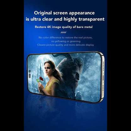 Anank 5X Versterkte CG Screen Protector voor Apple iPhone 16 Pro, Gehard Glas, Volledige Lijm, 2.5D, Zwart