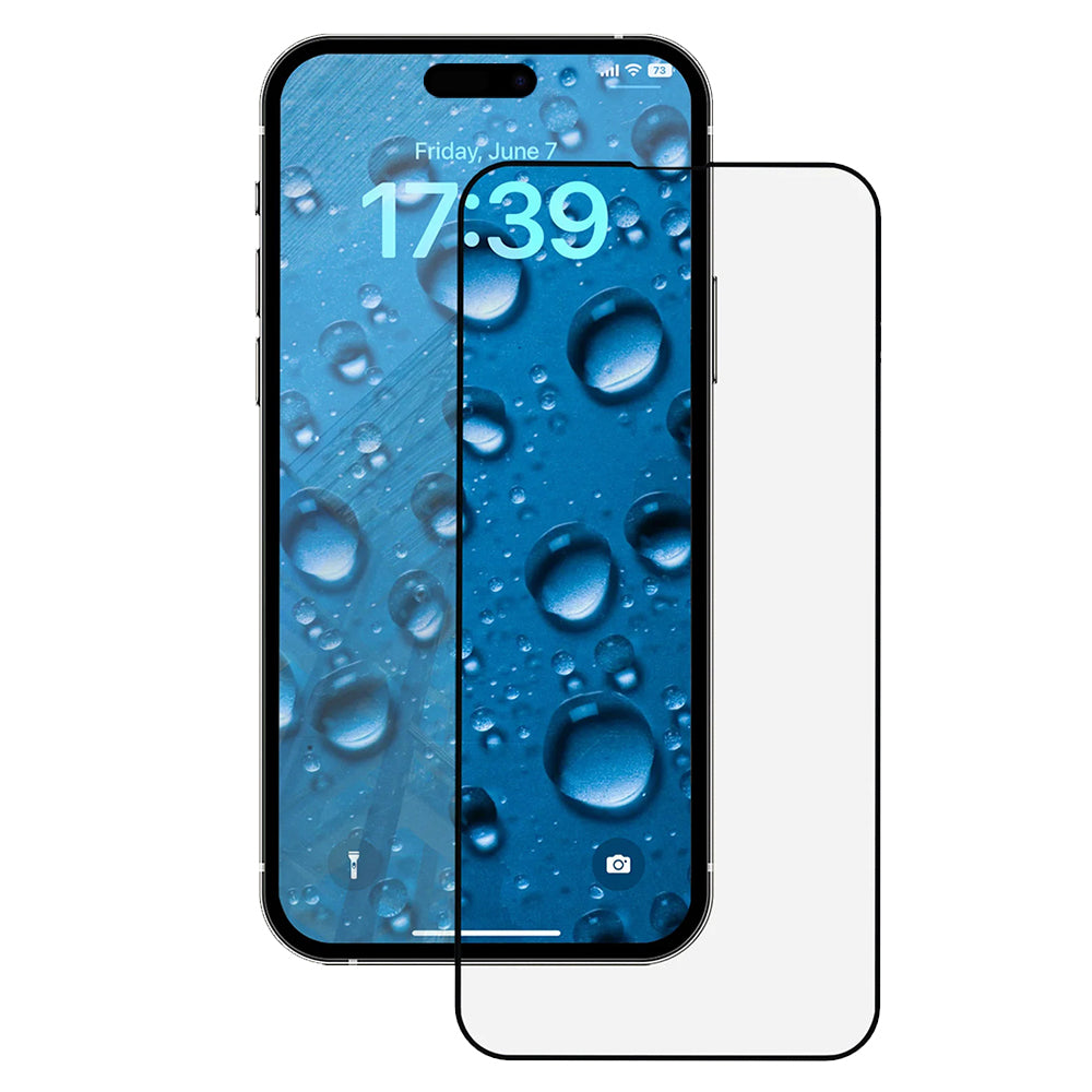 Anank 5X Versterkte CG Screen Protector voor Apple iPhone 16, Gehard Glas, Volledige Lijm, 2.5D, Zwart