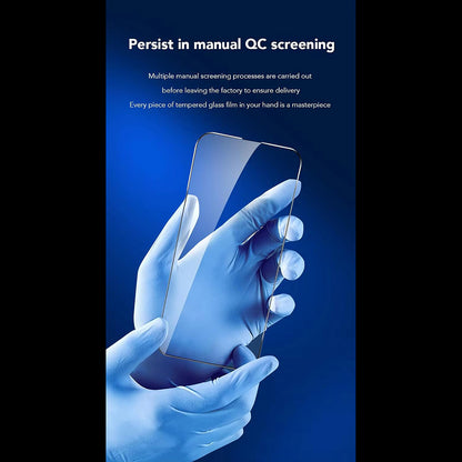 Anank 5X Versterkte CG Screen Protector voor Apple iPhone 16, Gehard Glas, Volledige Lijm, 2.5D, Zwart