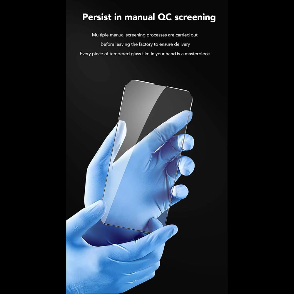 Anank Anti-Fingerprint Screen Protector voor Apple iPhone 14 Pro Max, Gehard Glas, Volledige Lijm, 2.5D, Zwart