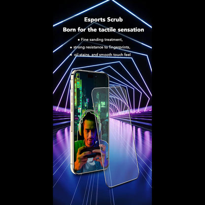 Anank Anti-Fingerprint Screen Protector voor Apple iPhone 14 Pro Max, Gehard Glas, Volledige Lijm, 2.5D, Zwart