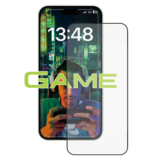 Anank Anti-Fingerprint Screen Protector voor Apple iPhone 15 Pro, Gehard Glas, Volledige Lijm, 2.5D, Zwart
