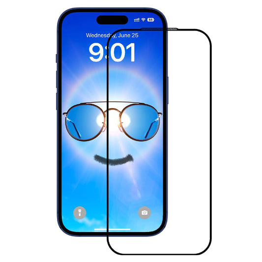 Beschermfolie Anank Anti Reflection voor Apple iPhone 17, Gehard Glas, Full Glue, 2.5D, Zwart