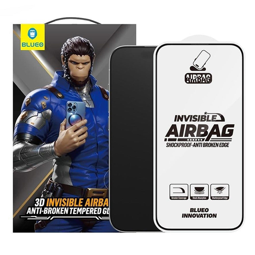 Beschermfolie Blueo Anti-Broken voor Apple iPhone 17 Air, Gehard Glas, Volledige Lijm, Zwart