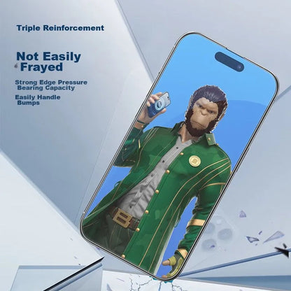 Blueo Anti-Glare schermbeschermfolie voor Apple iPhone 11 Pro / XS / X, gehard glas, volledige lijm, zwart