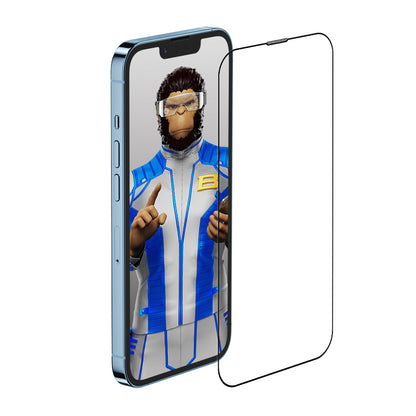 Blueo Anti-Reflecterende HD Schermbeschermfolie voor Apple iPhone 17e / 16e / 14 / 13 Pro, Gehard Glas, Volledige Lijm, Zwart