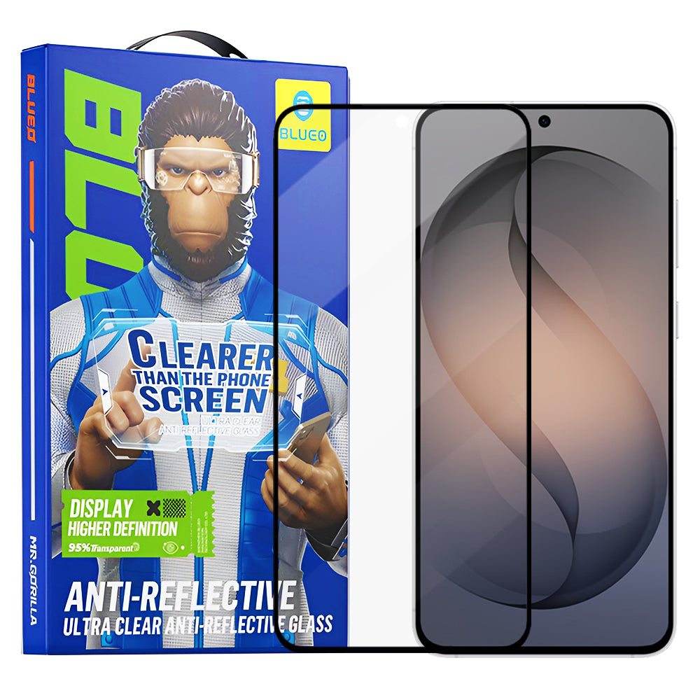 Beschermfolie Blueo Anti-Reflective HD voor Samsung Galaxy S26 S942, Gehard Glas, Volledige Lijm, Zwart