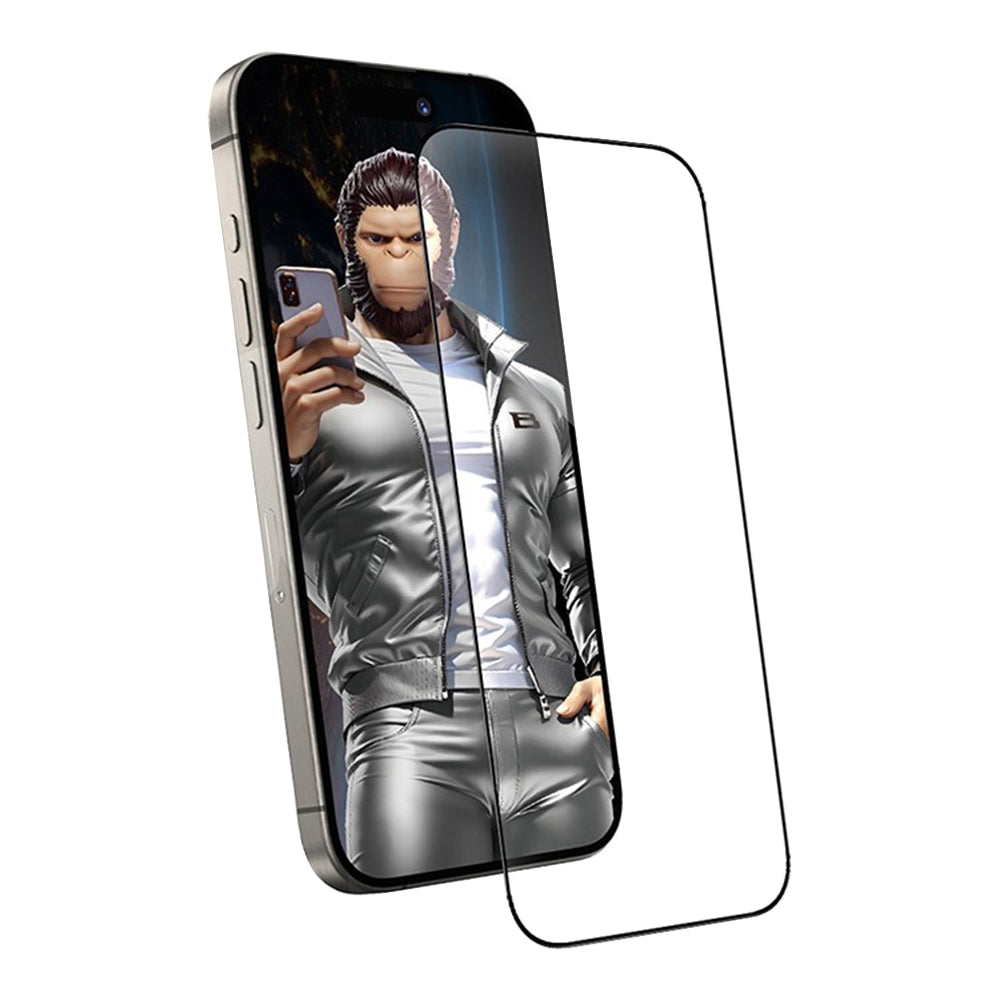 Blueo Anti-Static HD schermbeschermfolie voor Apple iPhone 12 Pro Max, gehard glas, volledige lijm, zwart