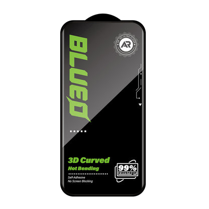 Blueo AR schermbeschermfolie voor Apple iPhone 16 Pro, gehard glas, full glue, 3D, zwart