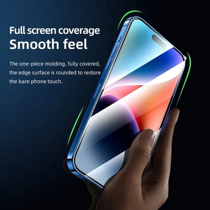 Blueo AR schermbeschermfolie voor Apple iPhone 16 Pro, gehard glas, full glue, 3D, zwart