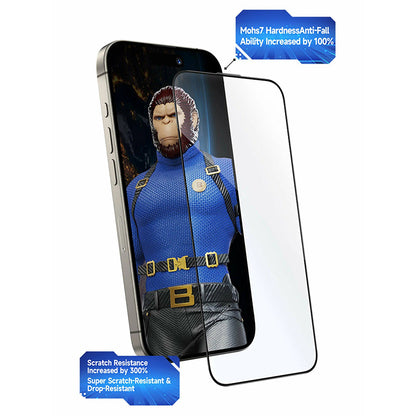 Beschermfolie Blueo Crystal Anti-Scratch Applicator voor Apple iPhone 17 Pro / 17 / 16 Pro, Gehard Glas, Volledige Lijm, Zwart