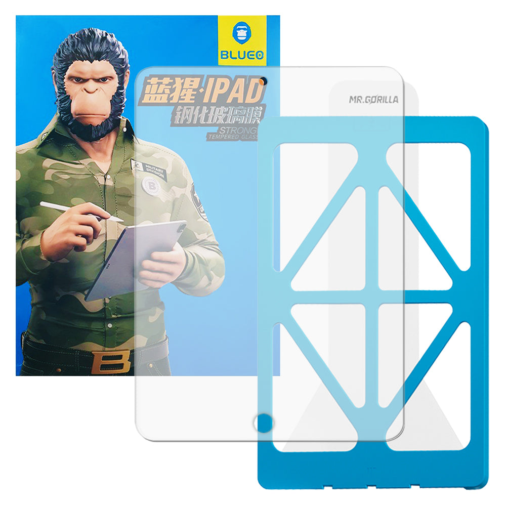 Blueo HD Applicator Pro schermbeschermfolie voor Apple iPad 10.2 (2021) / 10.2 (2020) / 10.2 (2019), gehard glas, volledige lijm