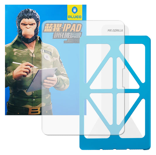 Blueo HD Applicator Pro schermbeschermfolie voor Apple iPad (2025) / (2022), gehard glas, volledige lijm