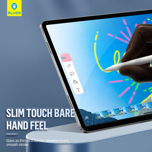 Blueo HD Applicator Pro schermbeschermfolie voor Apple iPad Pro 11 (2024), gehard glas, volledige lijm