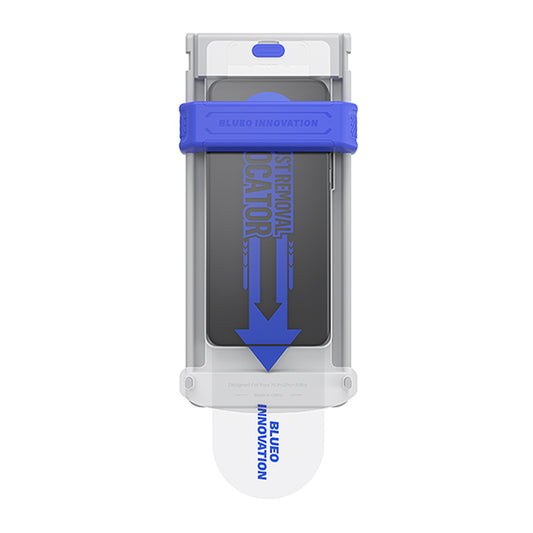 Blueo HD Applicator Pro schermbeschermfolie voor Apple iPhone 16 Pro, gehard glas, full glue, 3D, zwart