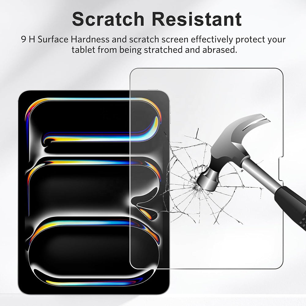 Blueo HD schermbeschermfolie voor Apple iPad Air 11 (2024), gehard glas, volledige lijm