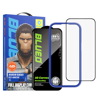 Blueo HD schermbeschermfolie voor Apple iPhone 16 Pro Max, gehard glas, full glue, 3D, zwart