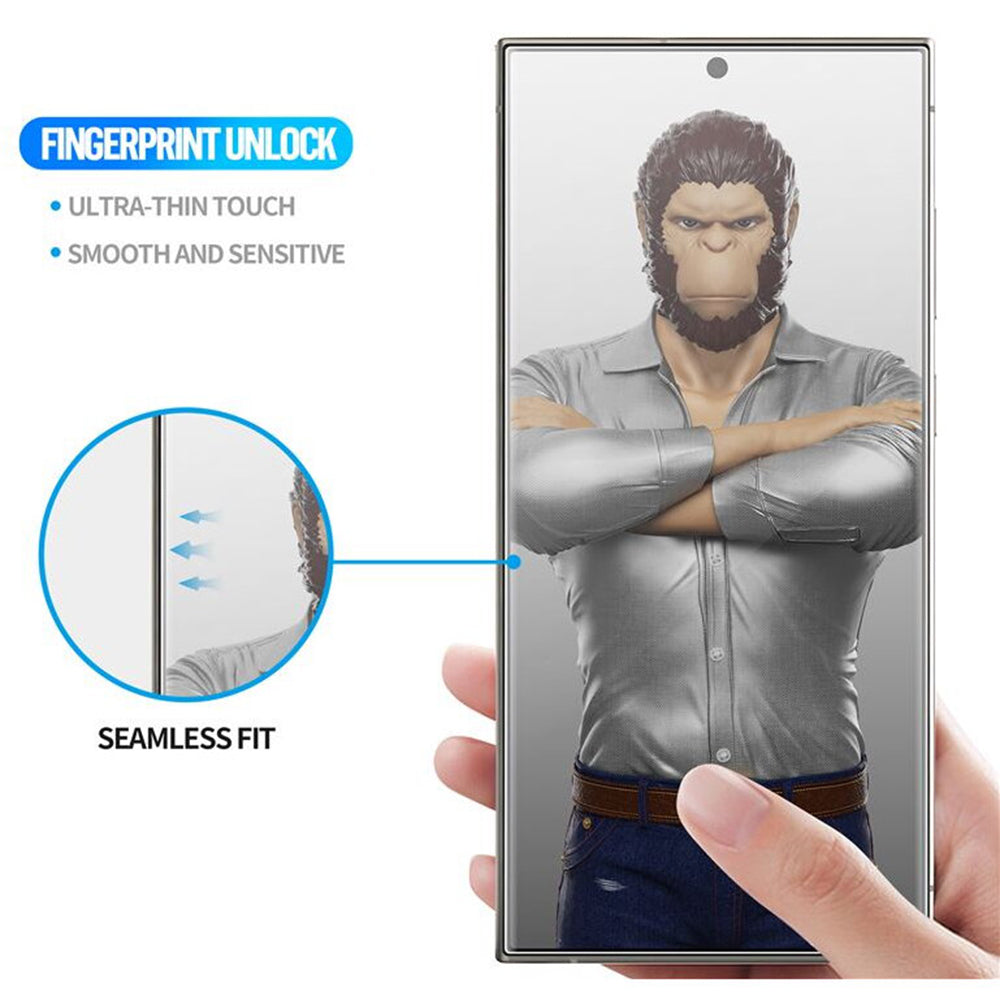 Blueo HD schermbeschermfolie voor Apple iPhone 16 Pro Max, gehard glas, full glue, 3D, zwart