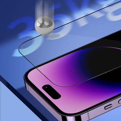 Blueo Sapphire Applicator Pro schermbeschermfolie voor Apple iPhone 16 Pro Max, gehard glas, volledige lijm, zwart
