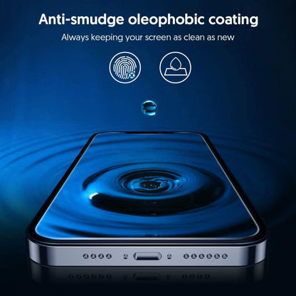 Blueo Silk HD Screen Protector Film for Apple iPhone 14 Pro, Tempered Glass, Full Glue, Set of 5 pieces, 2.5D, Black