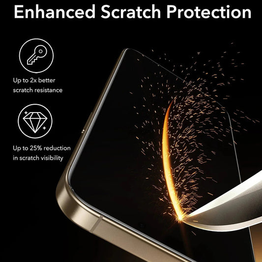 Schermbeveiligingsfolie ESR Corning UltraFit voor Apple iPhone 17 / 16 Pro, Gehard Glas, Volledige Lijm, Set van 3 Stuks