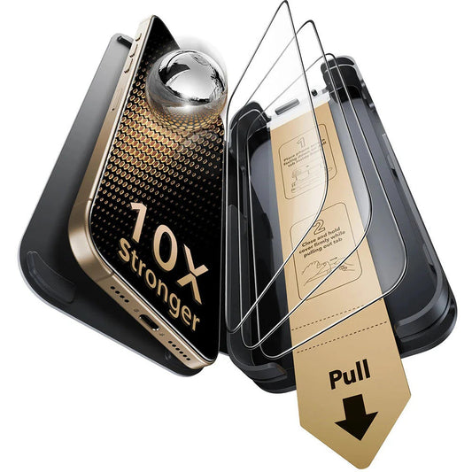 Schermbeveiligingsfolie ESR Corning UltraFit voor Apple iPhone 17 Pro Max, Gehard Glas, Volledige Lijm, Set van 3 Stuks