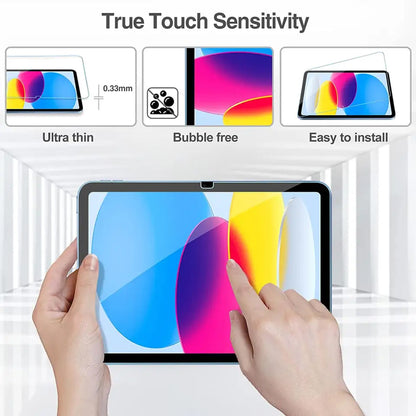 Clear Lito Classic schermbeschermfolie voor Apple iPad (2025) / (2022), gehard glas, volledige lijm, 2.5D