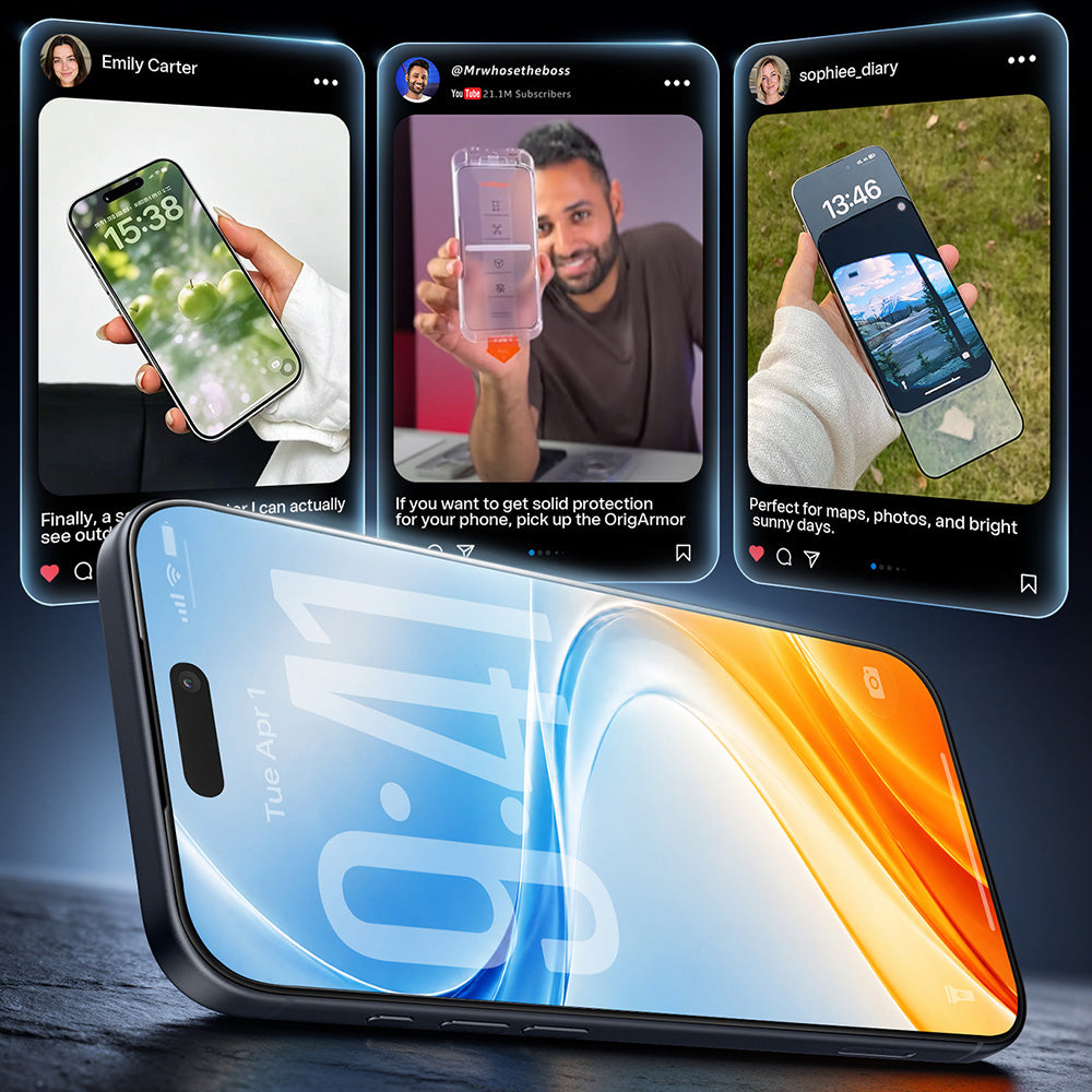 Torras OrigArmor schermbeschermfolie voor Apple iPhone 18 Pro Max / 17 Pro Max, gehard glas, volledige lijm