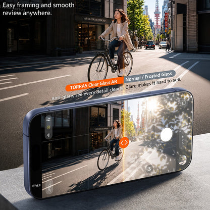 Torras Sunview AR schermbeschermfolie voor Apple iPhone 18 Pro / 17 Pro, gehard glas, volledige lijm
