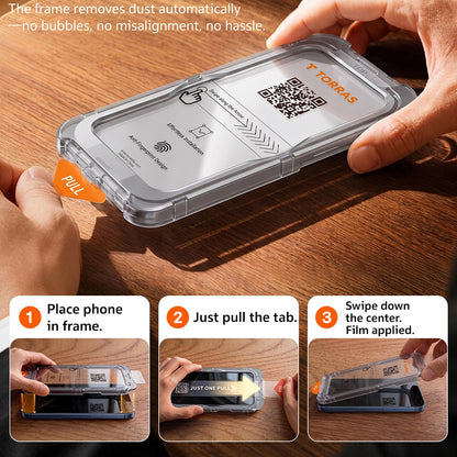 Torras Sunview AR schermbeschermfolie voor Apple iPhone 18 Pro / 17 Pro, gehard glas, volledige lijm