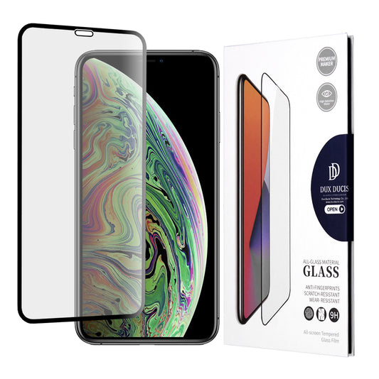 DUX DUCIS schermbeschermfolie voor Apple iPhone 11 Pro / XS / X, gehard glas, Edge Glue, zwart