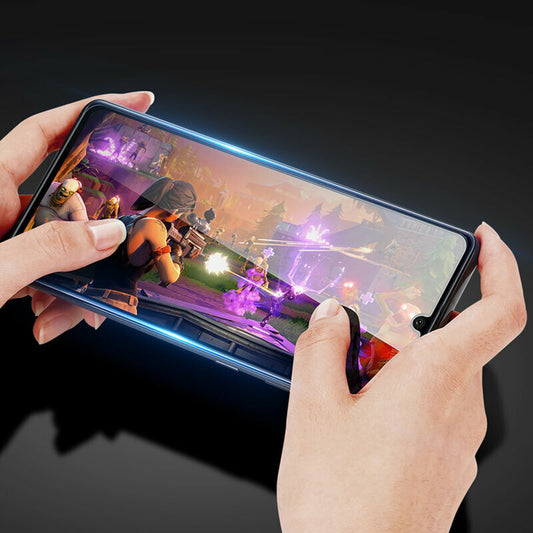 DUX DUCIS schermbeschermfolie voor Samsung Galaxy M35, gehard glas, Edge Glue, zwart
