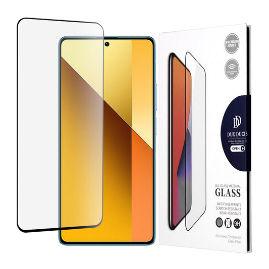 Beschermfolie Scherm DUX DUCIS voor Xiaomi Redmi Note 13 4G / Note 13 Pro 4G / Note 13 5G, Gehard Glas, Volledige Lijm, Zwart