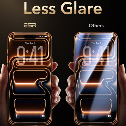 ESR Armorite Pro UltraFit schermbeschermfolie voor Apple iPhone 18 Pro / 17 Pro, gehard glas, full glue, zwart