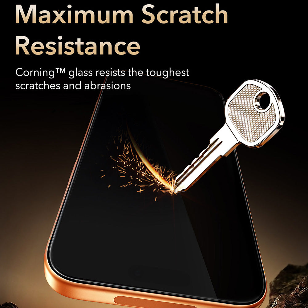 ESR Armorite Pro UltraFit schermbeschermfolie voor Apple iPhone 18 Pro Max / 17 Pro Max, gehard glas, volledige lijm, zwart