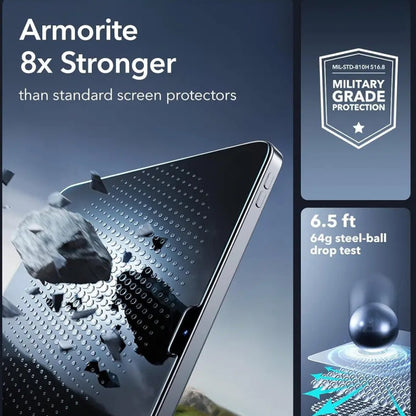 ESR Armorite UltraFit Screen Protector for Apple iPad (2025) / (2022), Tempered Glass, Full Glue, Set of 2 Pieces