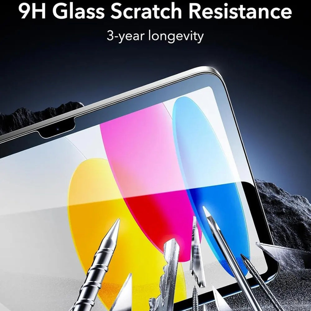 ESR Armorite UltraFit Screen Protector for Apple iPad (2025) / (2022), Tempered Glass, Full Glue, Set of 2 Pieces