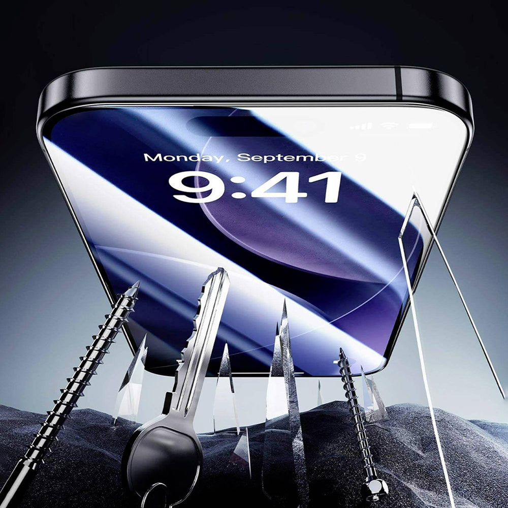 Beschermfolie ESR Armorite UltraFit voor Apple iPhone 17 Pro Max, Gehard Glas, Volledige Lijm, Set van 2 stuks, Zwart