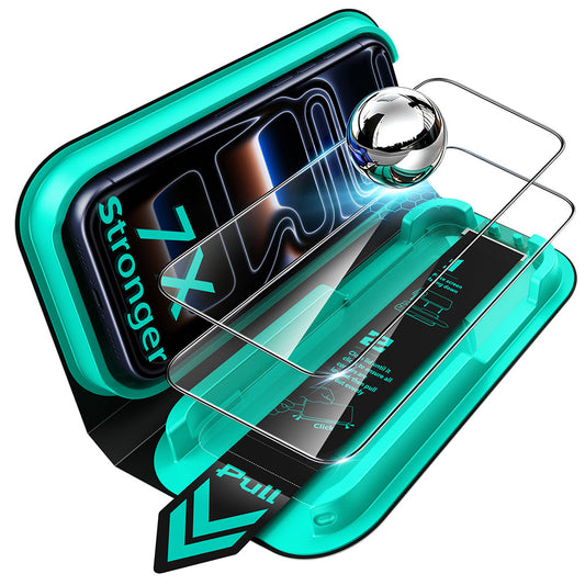 ESR Armorite UltraFit schermbeschermfolie voor Apple iPhone 18 Pro / 17 Pro, gehard glas, volledige lijm, set van 2 stuks, zwart