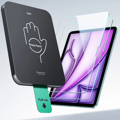 ESR UltraFit schermbeschermfolie voor Apple iPad Air 11 (2025) / Air 11 (2024), Gehard Glas, Volledige Lijm, Set van 2 stuks