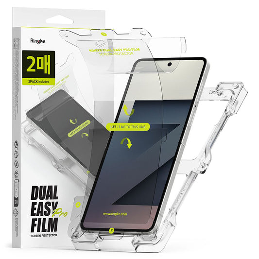 Beschermfolie Ringke Dual Easy Pro voor Samsung Galaxy Z Flip7 F766, Plastic, Set van 2 stuks