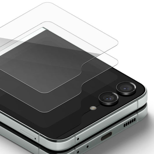 Beschermfolie Ringke Buitenscherm voor Samsung Galaxy Z Flip5 F731, Gehard Glas, Volledige Lijm, Set van 2 stuks